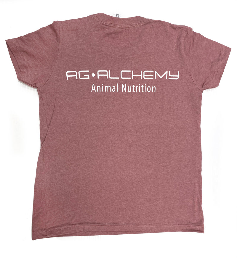 Ag-Alchemy Animal Nutrition Short Sleeve T-Shirt - Kids - Pink Paw